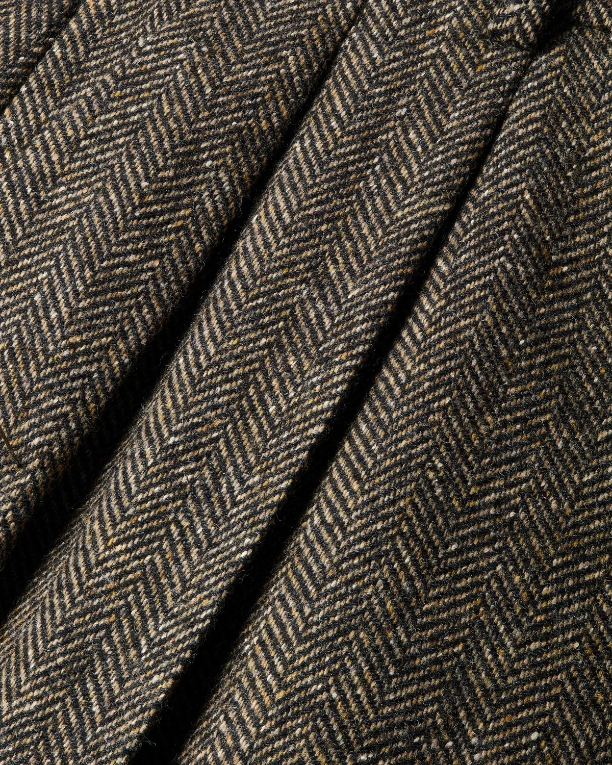 Широкие брюки из шерсти в елочку Saint Laurent, коричневый — фото 3