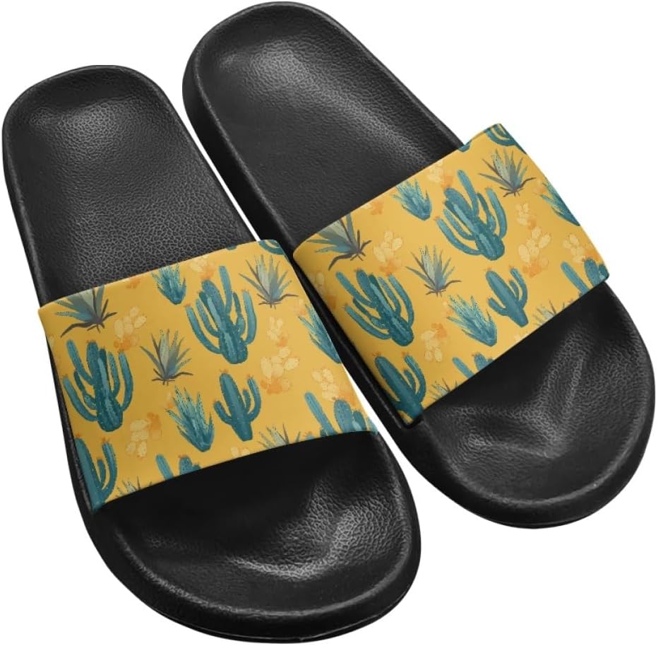 

Шлепанцы для женщин и мужчин. Милые водонепроницаемые шлепанцы с противоскользящим покрытием. Летние быстросохнущие тапочки для пляжа, бассейна и душа Generic, Cactus
