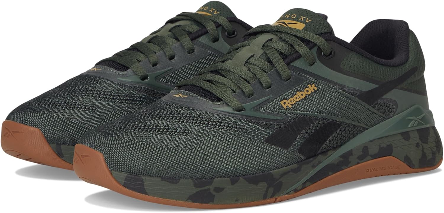 

Мужские кроссовки Reebok Nano X5, для кросс-тренинга и легкого бега, черный/зеленый/коричневый/хаки