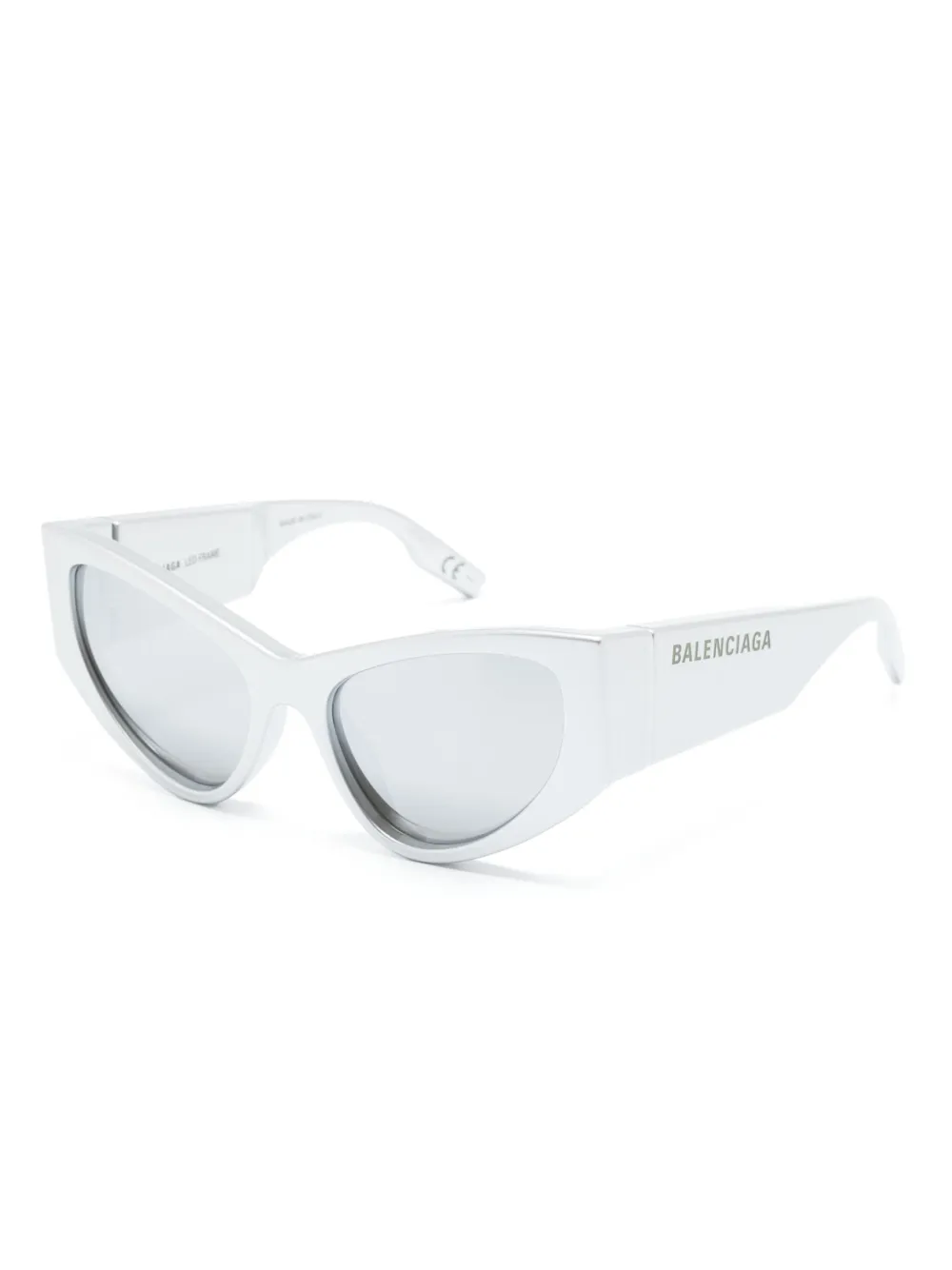 Солнцезащитные очки в D-образной оправе с логотипом Balenciaga Eyewear, серебяный — фото 2