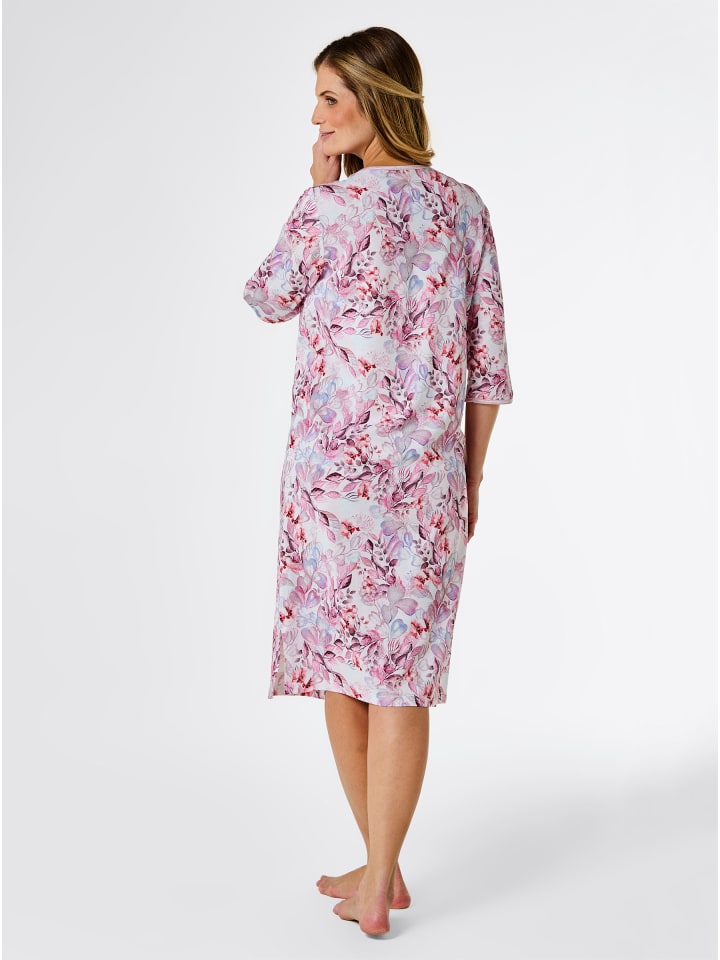 

Ночная рубашка с принтом экрю-лилового цвета WITT WEIDEN