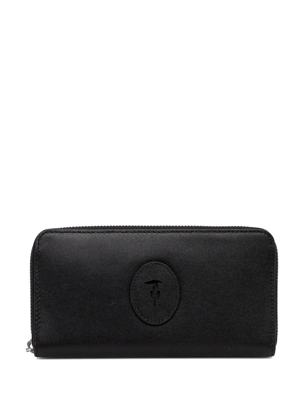 

Кожаный кошелек на молнии Trussardi, черный