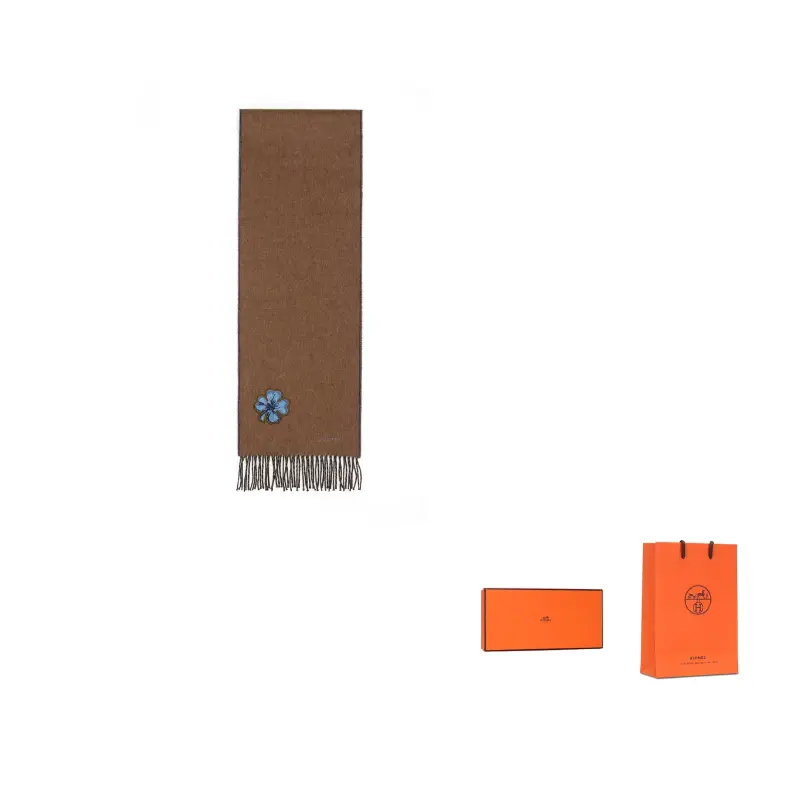 

HERMES Вязаный шарф мужской, Brown