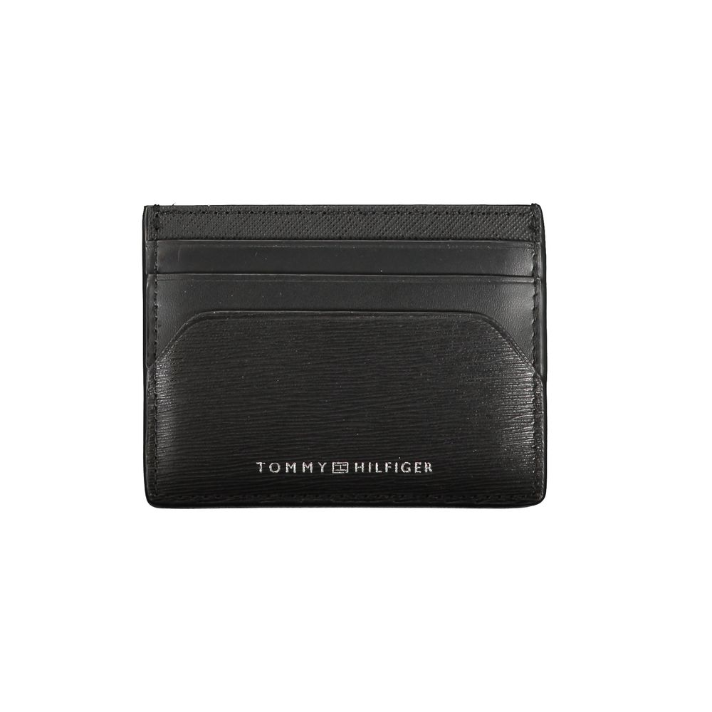 

Черный кожаный кошелек Tommy Hilfiger