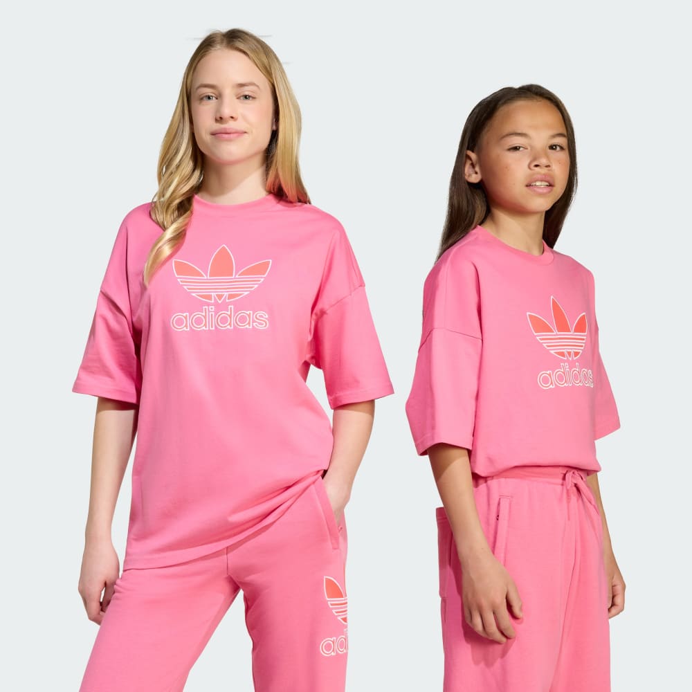 

Футболка Adidas Oversize Trefoil Tee, цвет Pink Fusion