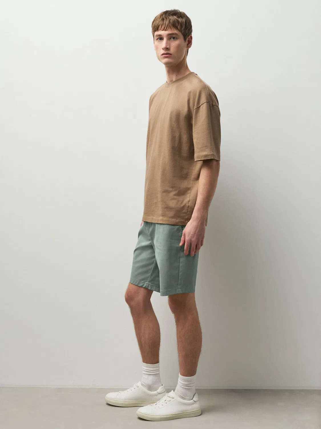 Узкие брюки-чиносы Next, Pastel Green — фото 4