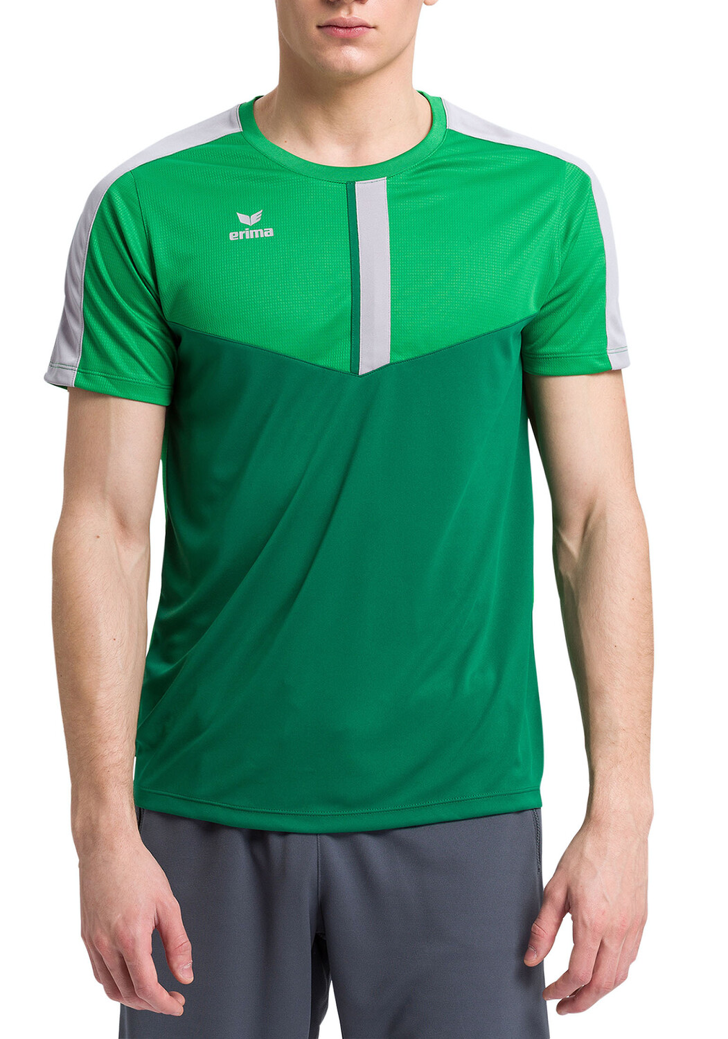 

Футболка erima Squad, цвет fern green/smaragd/silver grey