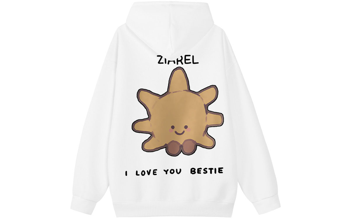 

Толстовка Unisex Hooded Moderate Heavyweight ZIAREL, белый