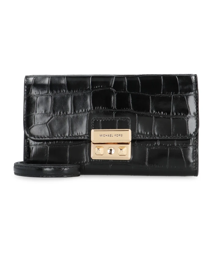 

Кошелек из крокодиловой кожи с цепочкой Michael Kors, черный