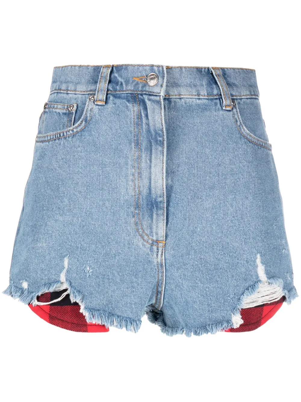 

Джинсовые шорты с завышенной талией MOSCHINO JEANS, синий