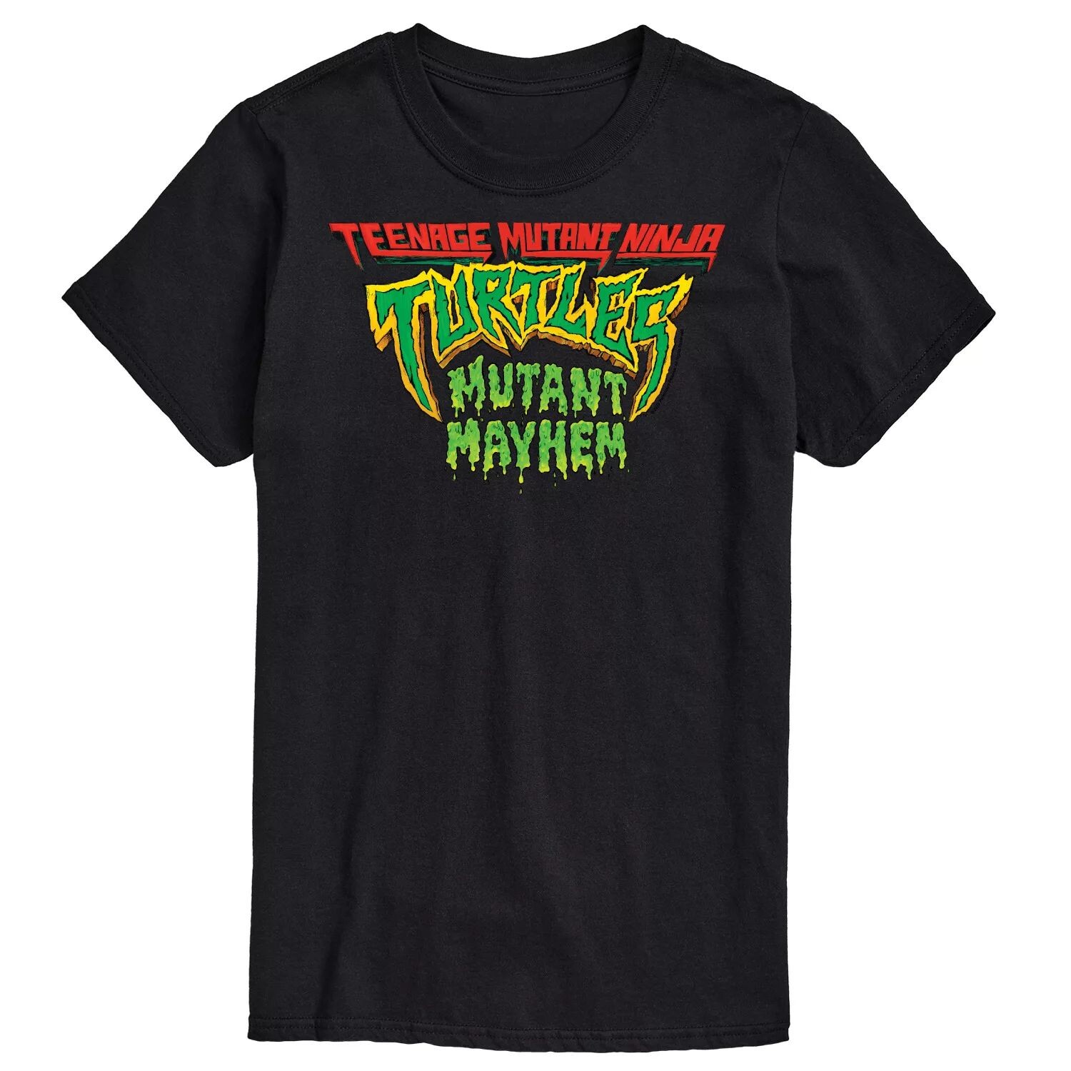 

Футболка с логотипом Big & Tall TMNT Mutant Mayhem, Black Nickelodeon, черный
