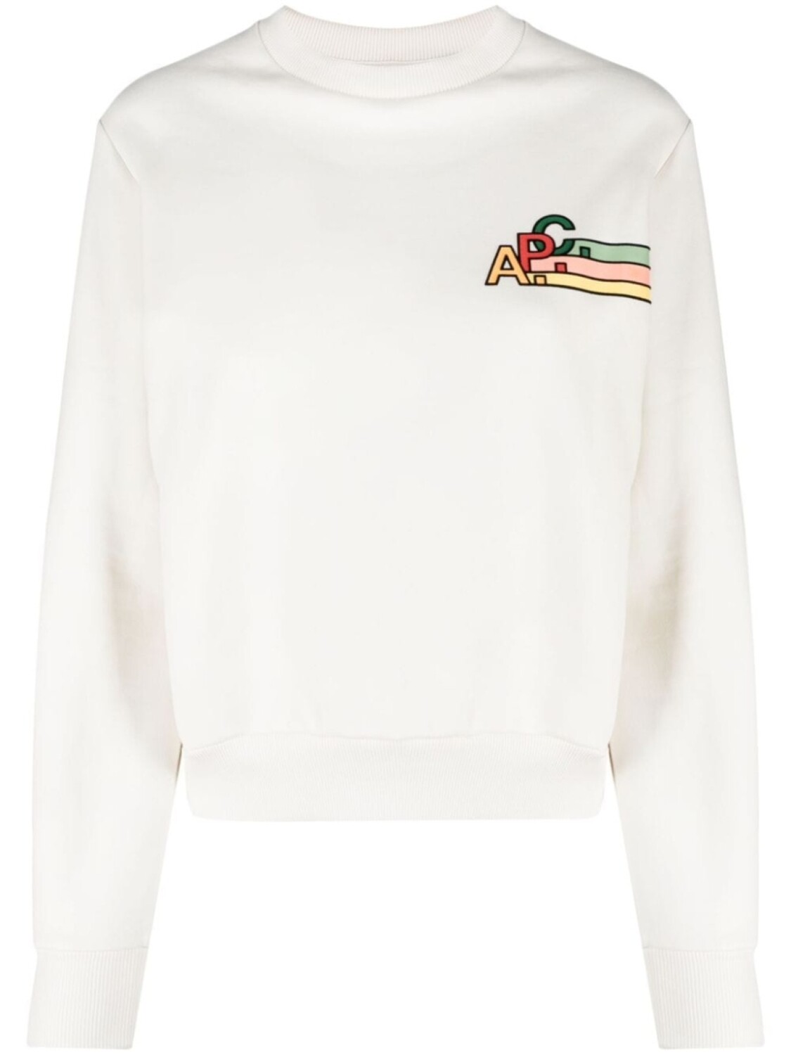 

A.P.C. толстовка с вышитым логотипом, нейтральный цвет