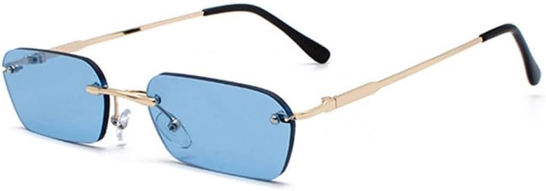 

Солнцезащитные очки UV400 с защитой от УФ-излучения — без оправы, яркие цвета, для женщин и мужчин, для бега и занятий спортом на открытом воздухе generic, C5 Gold-blue