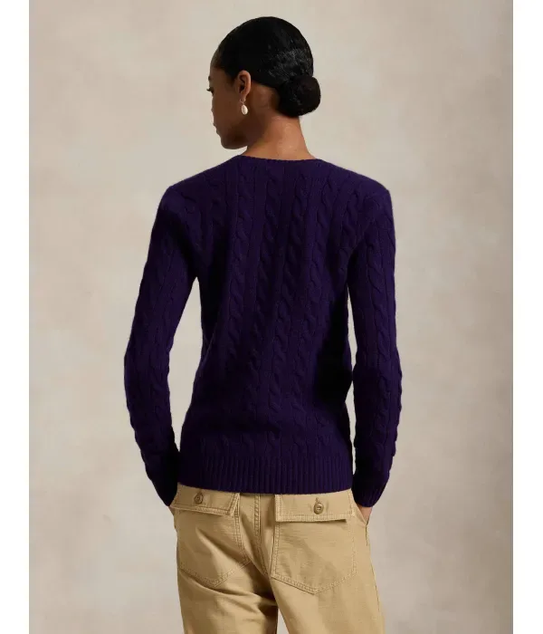 Шерстяной свитер Кимберли slim fit Polo Ralph Lauren, фиолетовый — фото 3