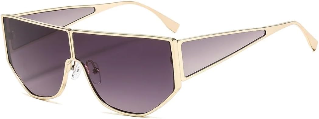 

Ретро-солнцезащитные очки с толстой оправой и градиентным переходом цвета для женщин, стильные, для уличной фотосъемки, модные, для отдыха, мужские, с защитой от УФ-излучения UV400 UATXTAU, Purple