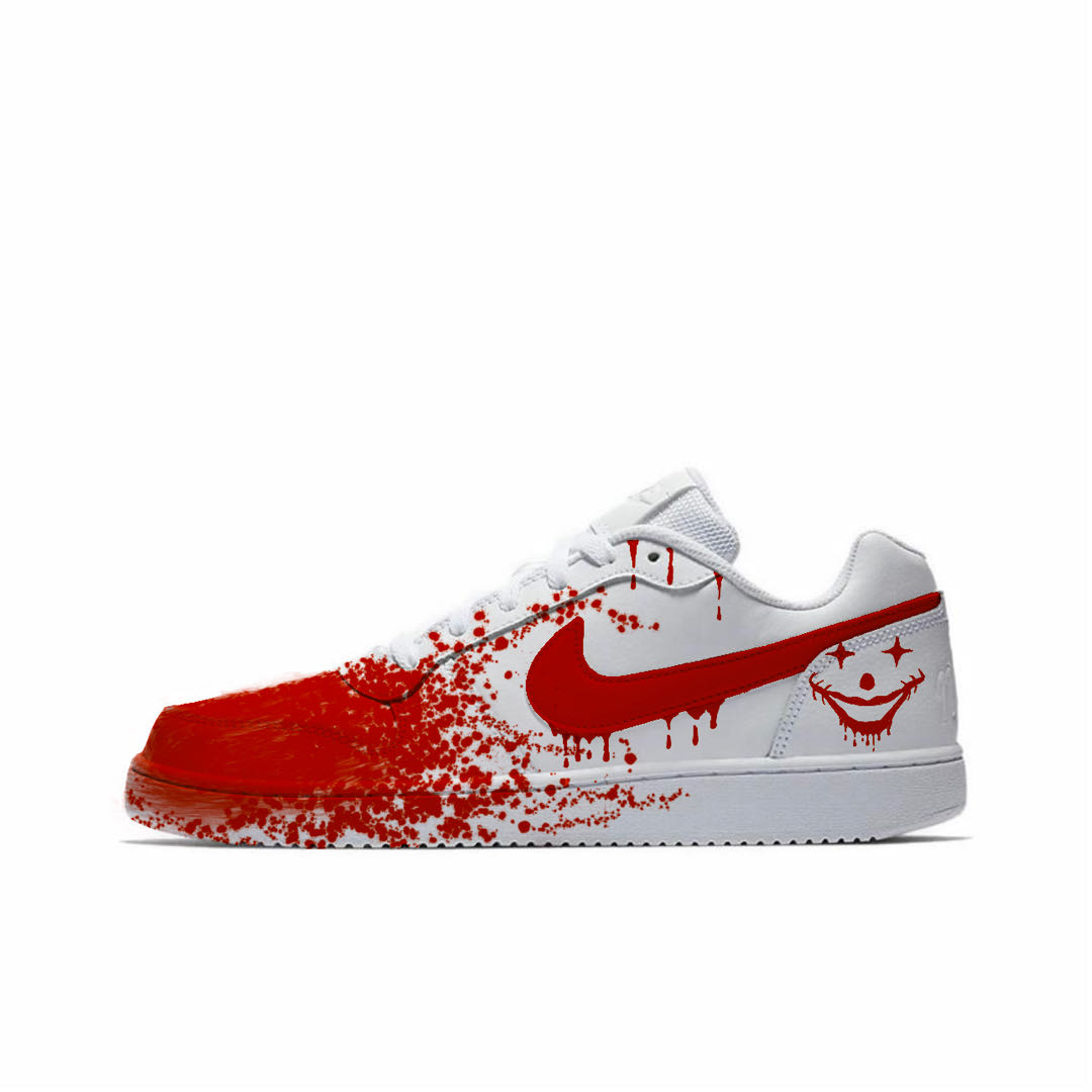 

Nike Кроссовки для скейтбординга EBERNON Joker Ink Splatter, износостойкие, антискользящие, красные, мужские