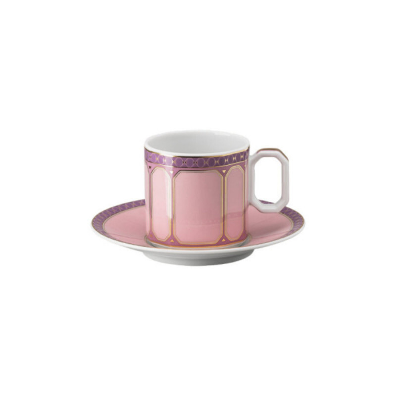 

Чашка для эспрессо Swarovski x SIGNUM Rose, 2 предмета 0,08 л Rosenthal, белый/золотой/розовый