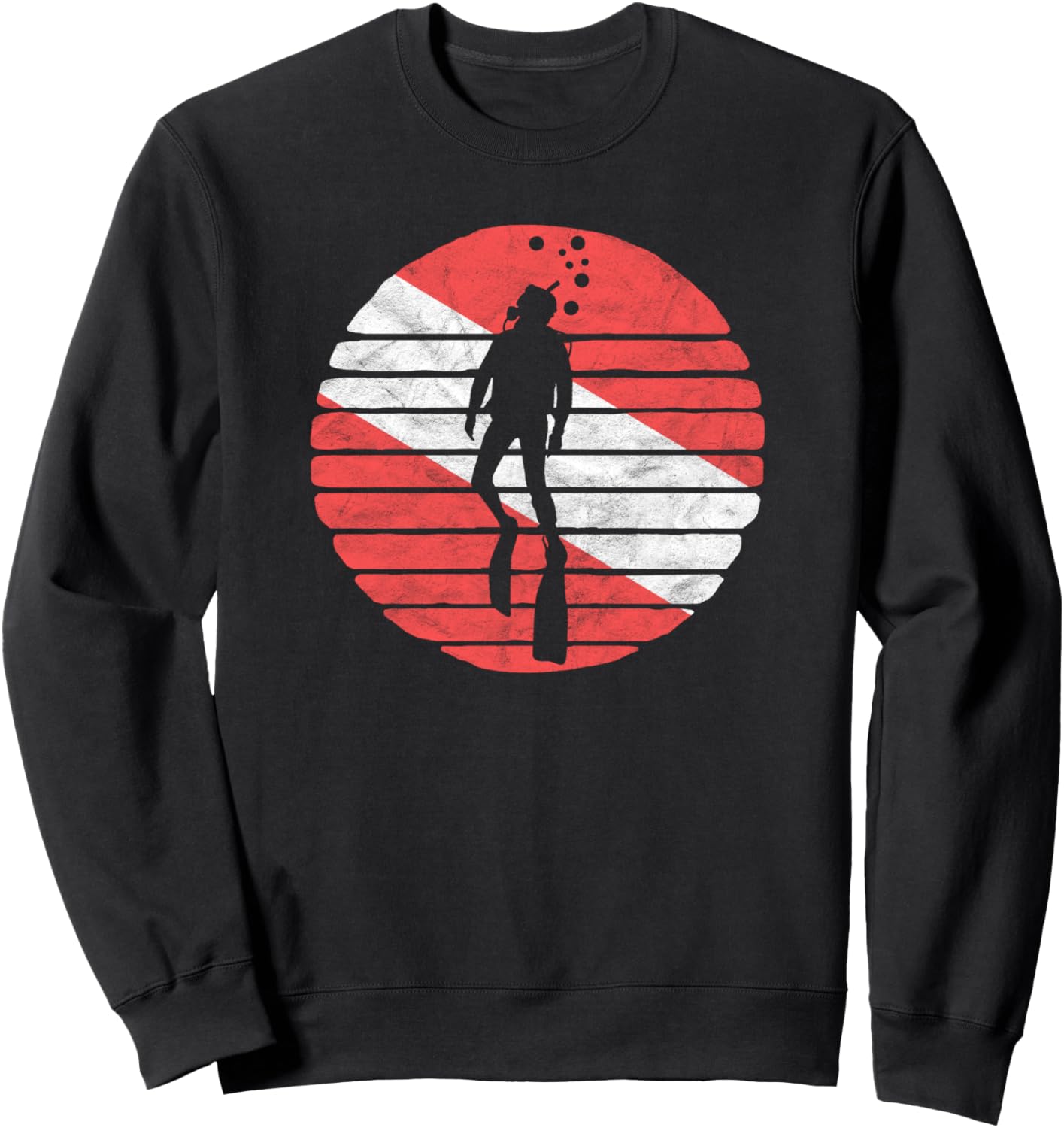 

Винтажная толстовка с изображением флага дайвера в стиле ретро 80-х годов Giant Step Scuba Gear, черный