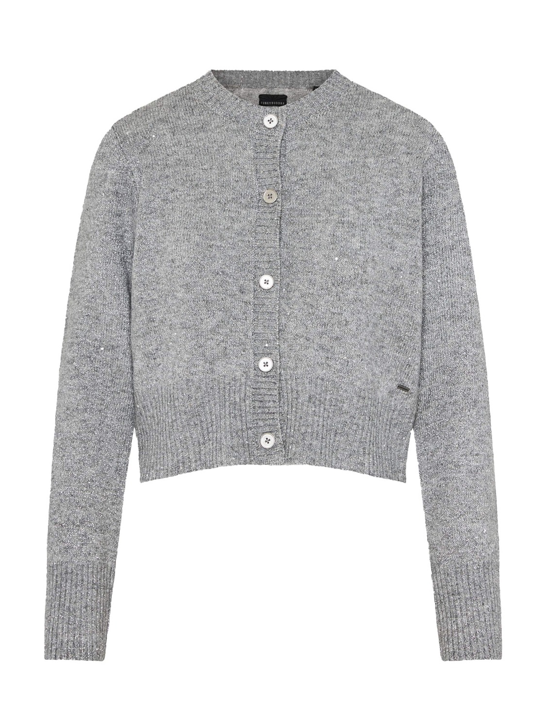 

Funky Buddha Вязаный кардиган в крапчатом сером