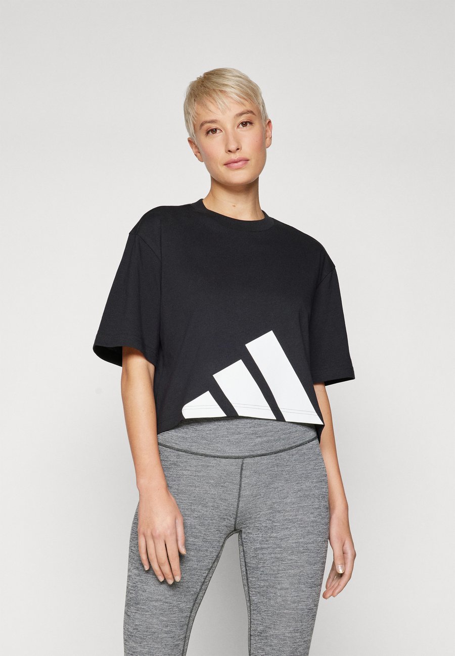 Футболка Adidas Sportswear ESSENTIALS BIG LOGO BOYFRIEND , Black/White/Black