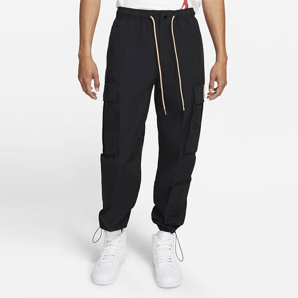 Брюки Men's Air Jordan Flight Heritage Big Pocket Cargo Woven Drawstring Casual Joggers/Pants/Trousers Autumn Black, черный — фото 4