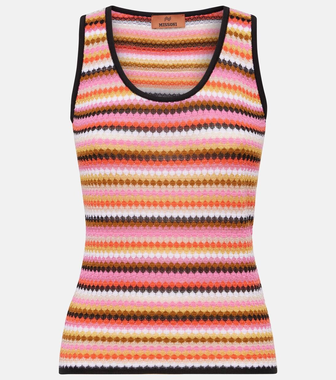 

Майка из хлопковой смеси Missoni, цвет base rose multicolor