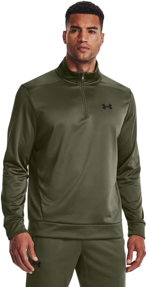 

Under Armour мужская флисовая толстовка Armourfleece 1/4 молния, (390) Marine Od Green/Black