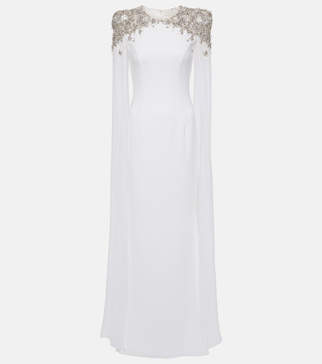 

Декорированное платье frida с кейпом Jenny Packham, белый