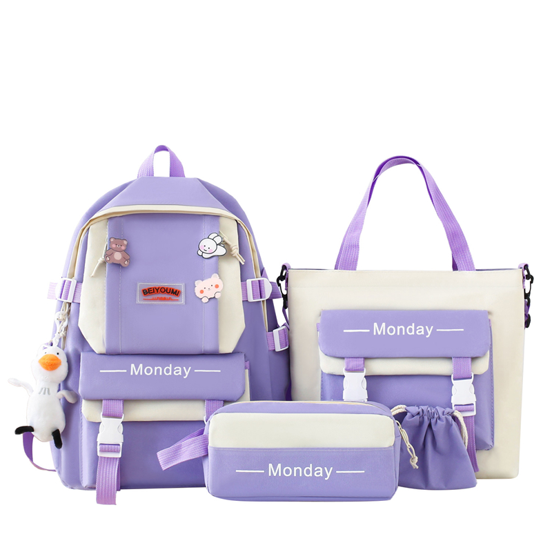 

Рюкзак Deli Bear, Pink Four-Piece Set with White Duck Charm