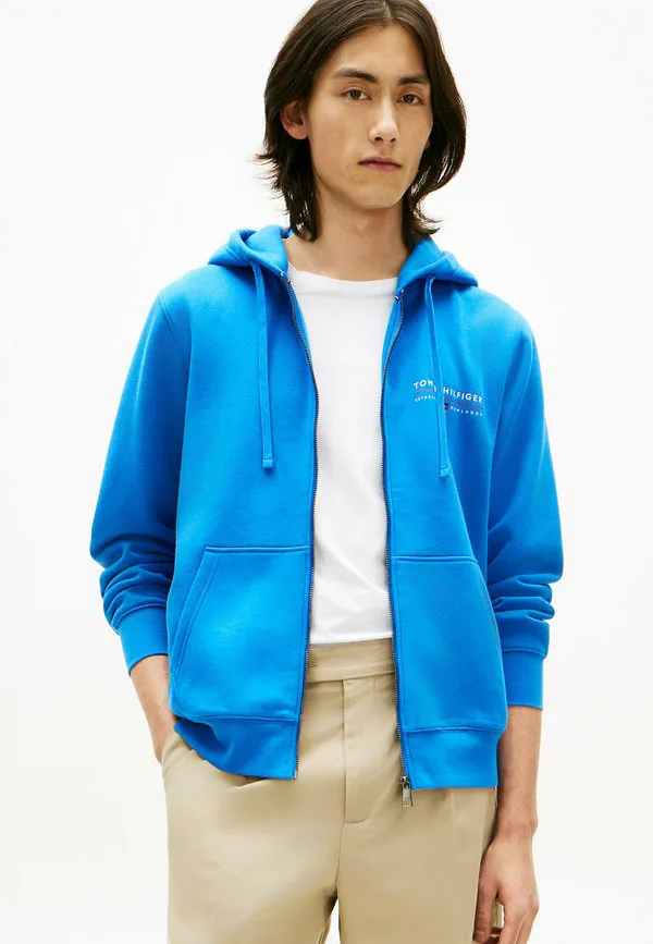 

Толстовка с капюшоном на молнии из махровой ткани с логотипом Tommy Hilfiger, Blue Orbit, Синий, Толстовка с капюшоном на молнии из махровой ткани с логотипом Tommy Hilfiger, Blue Orbit