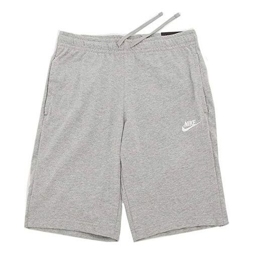 

Шорты men's small logo knit sports shorts gray Nike, серый