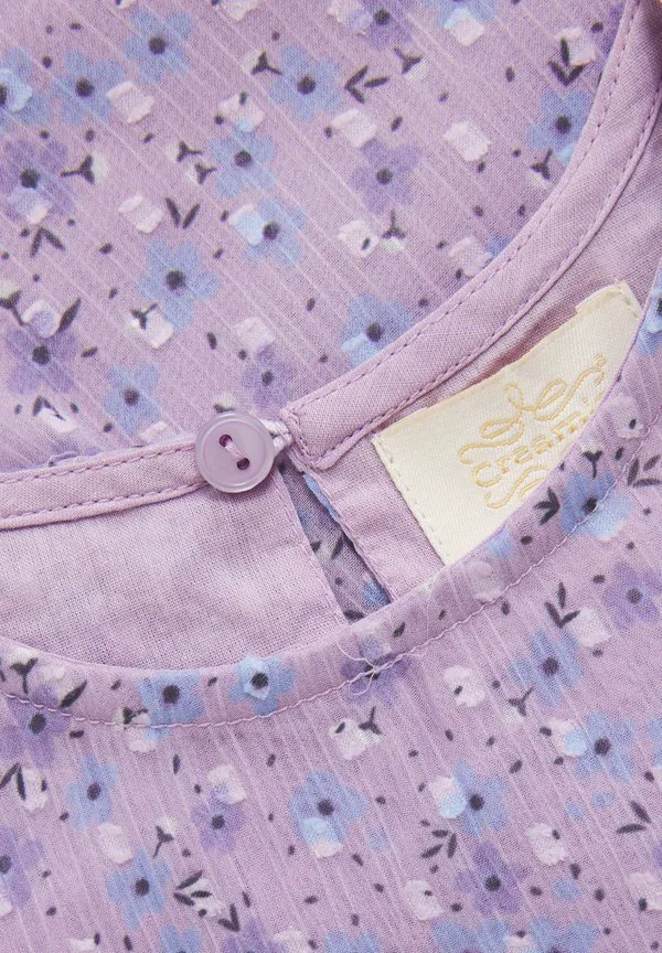 Платье с короткими рукавами и цветочным принтом в стиле добби. Creamie, Lavender Frost — фото 3
