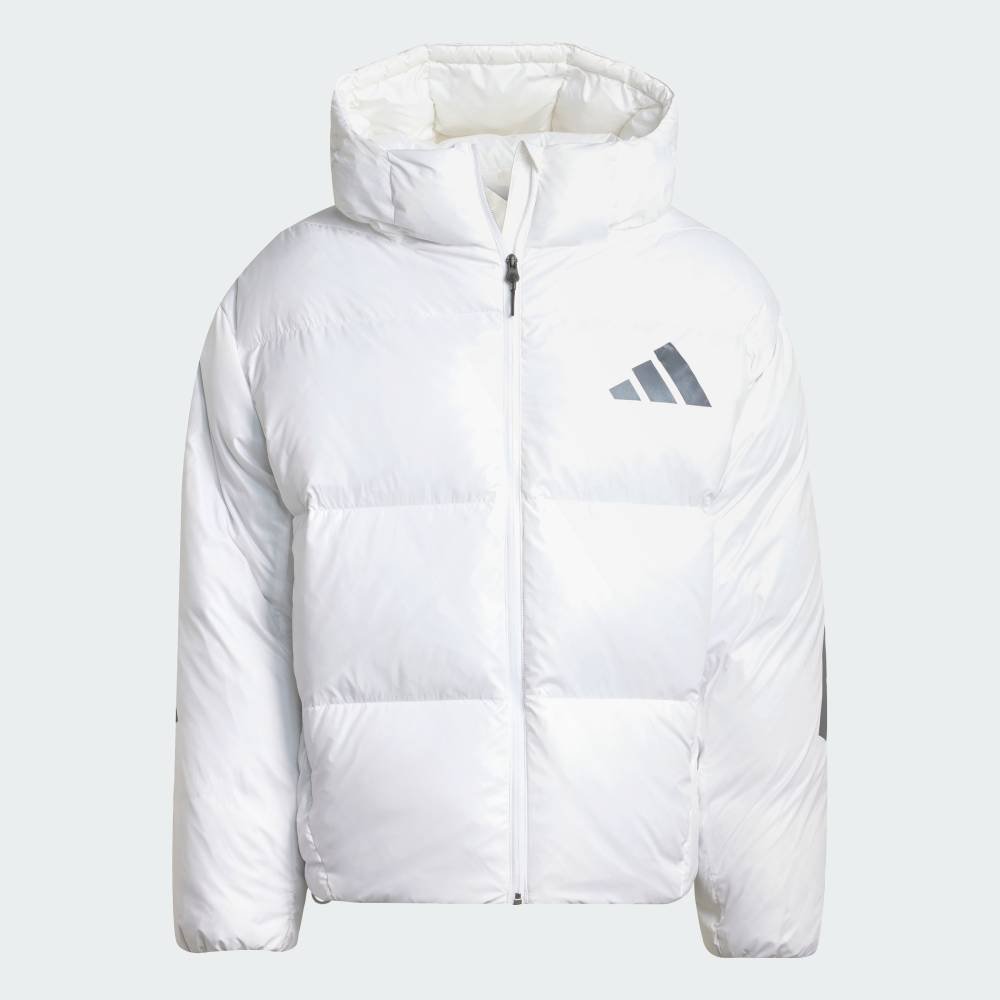 Пуховая куртка ZNE Puffer Climawarm Adidas, white — фото 4