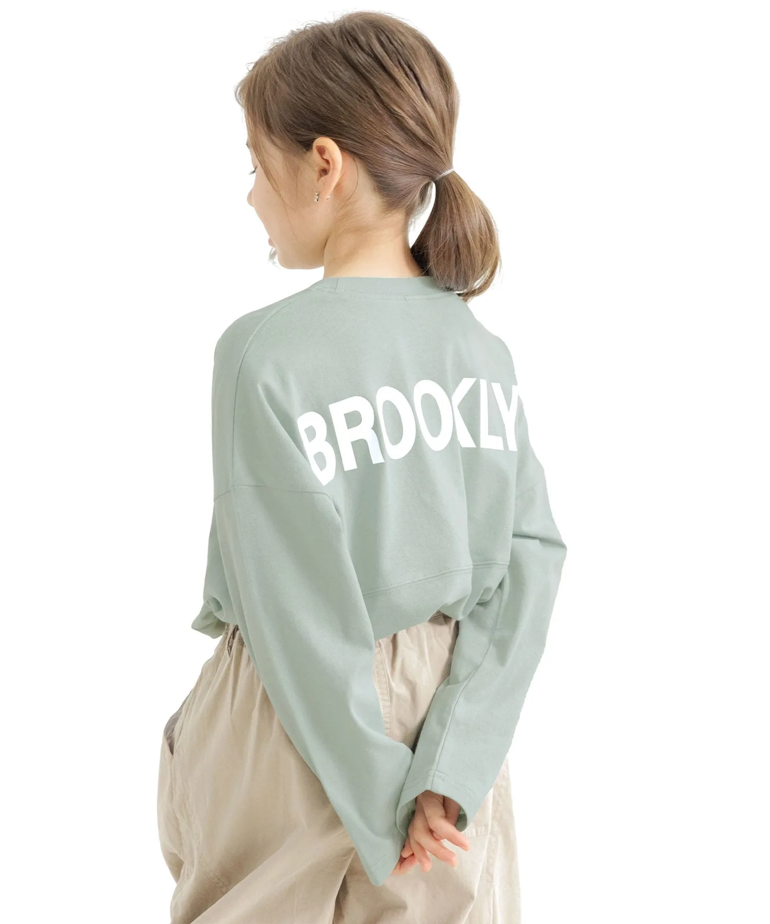 Футболка с логотипом Bee Back, свободного кроя, детская одежда, для девочек и мальчиков Bee, Ash mint — фото 2