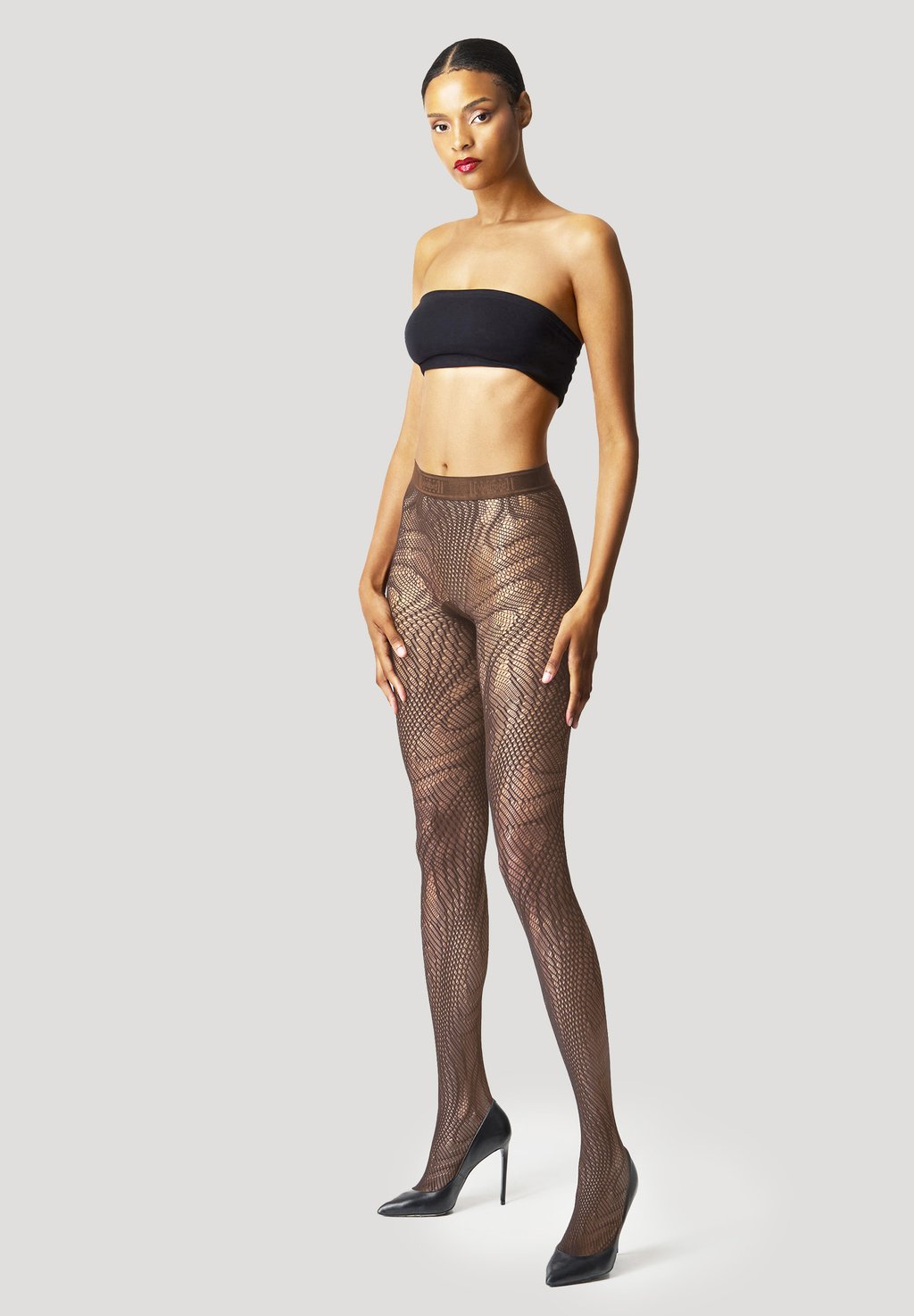 

Колготки SNAKE NET Wolford, коричневый