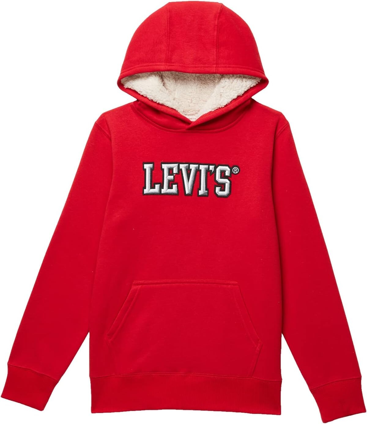 

Худи Levi'S Sherpa Lined Pullover Hoodie, цвет Chili Pepper