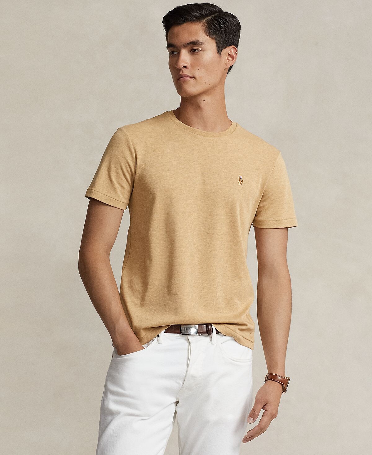 

Мужская приталенная футболка из мягкого хлопка на заказ Polo Ralph Lauren