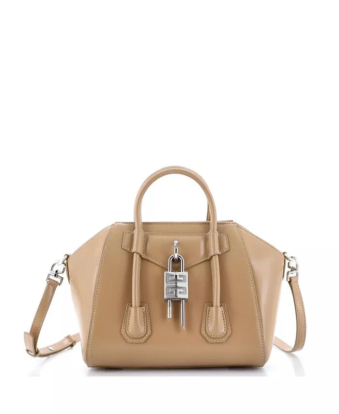 

Мини-сумка Antigona Lock из кожи Pre-Owned Givenchy, коричневый/бежевый