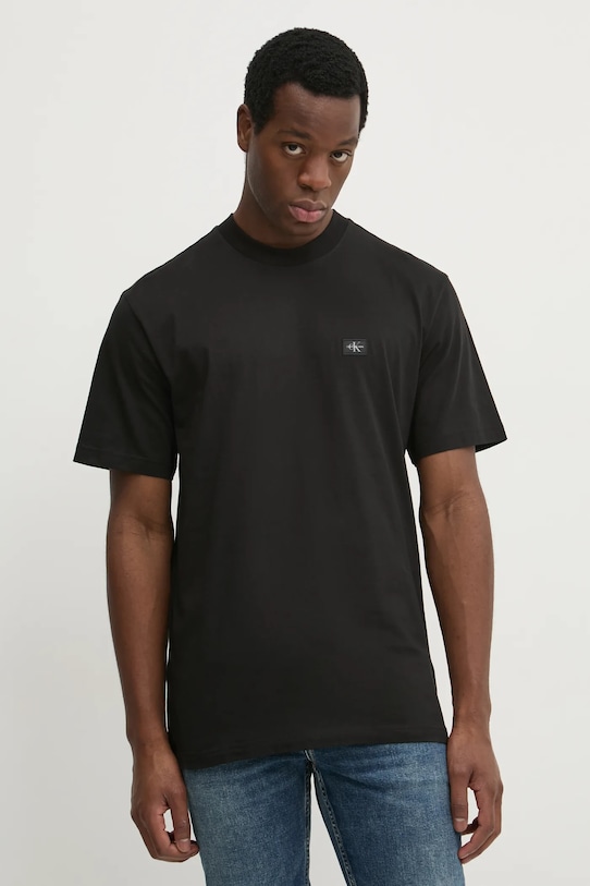 

Хлопковая футболка Calvin Klein Jeans, черный