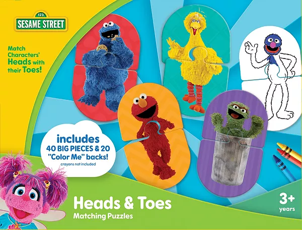 

Улица Сезам — пазлы на соответствие голов и пальцев ног Masterpieces Puzzles, multicolor