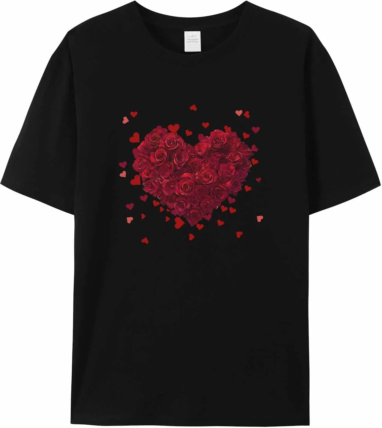 

Мужская футболка с коротким рукавом и принтом красной розы jdudh