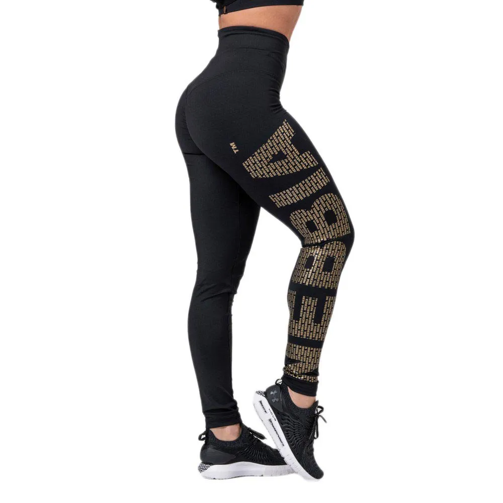 

Леггинсы Nebbia Intense Gold Print, черный