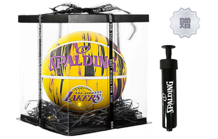 

SPALDING Мраморная коллекция резиновый баскетбольный мяч yellow purple размер 7 тренировочный unisex