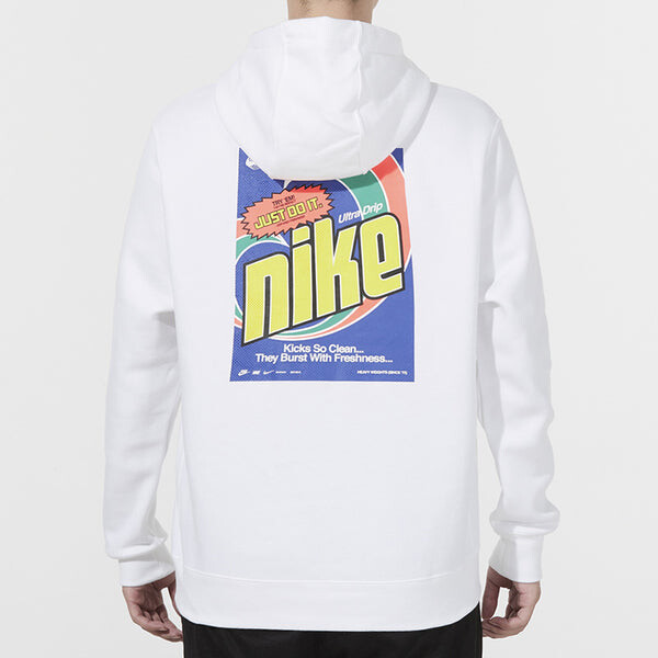 Толстовка Men's Nike Sportswear Keep It Clean Casual Sports Pullover Fleece Lined White, белый — фото 4