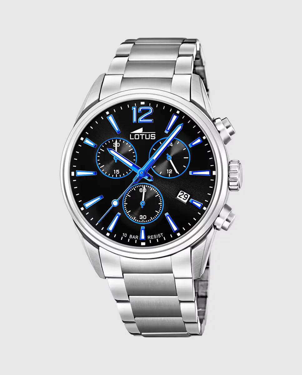 

Мужские часы 18690/6 Chrono в серебристой стали LOTUS, серебряный