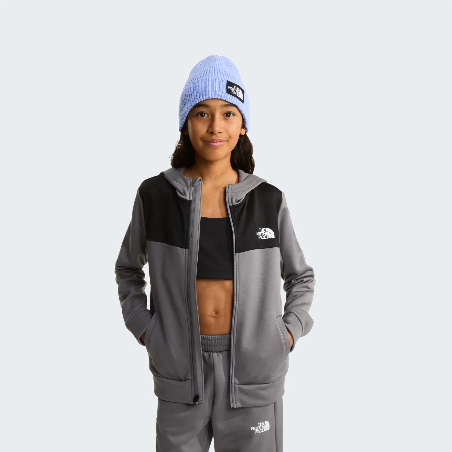 Спортивная толстовка на молнии The North Face, Grey — фото 3