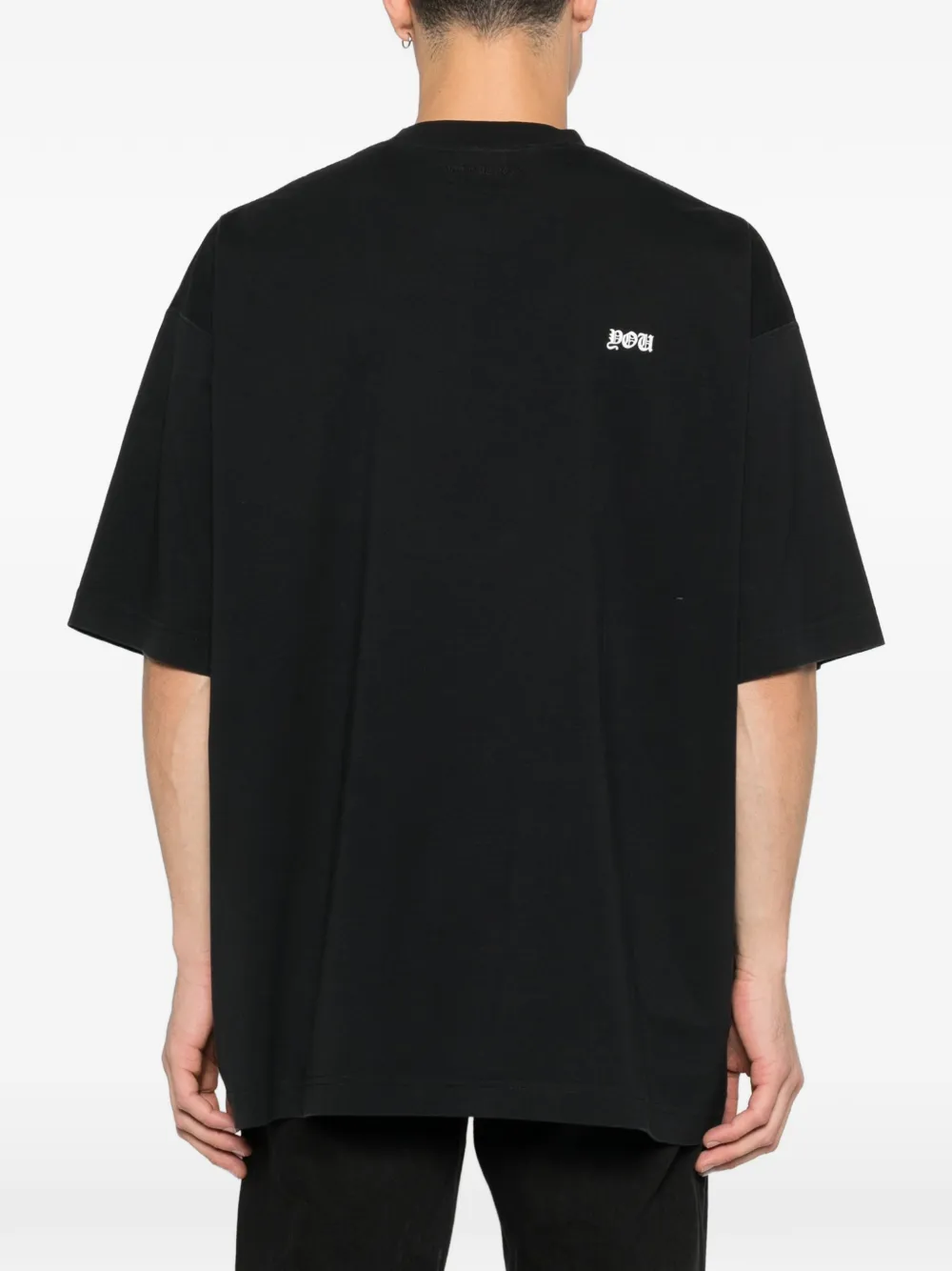 Футболка с принтом-надписью Vetements, черный — фото 4