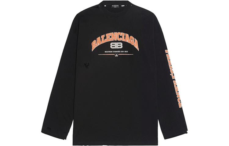 

Лонгслив мужской Balenciaga с принтом, черный