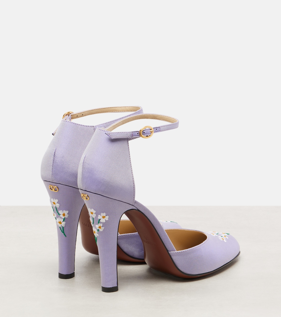 Туфли-лодочки Hi Dolly 105 с вышивкой из сатина Valentino Garavani, Ultra Violet — фото 2