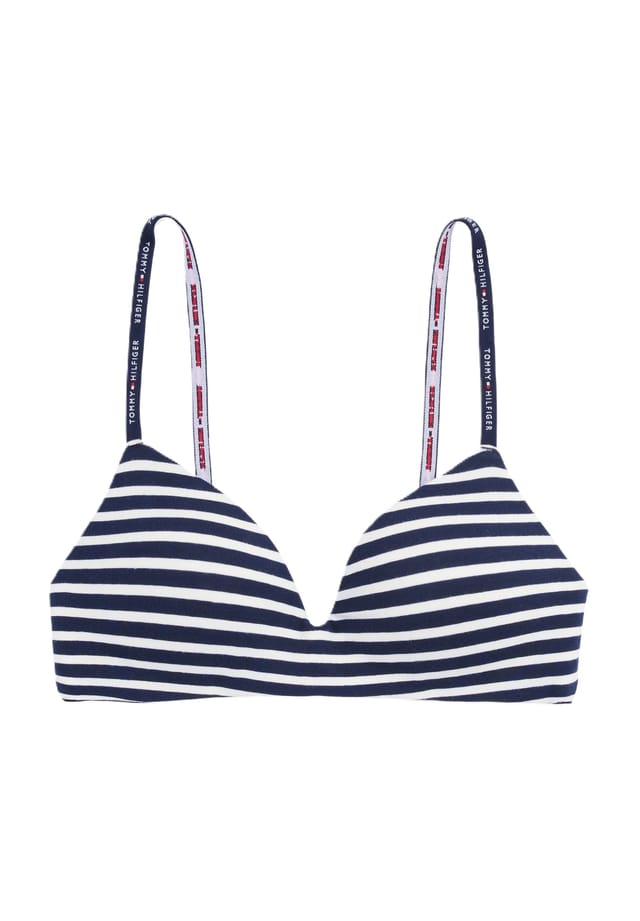 

Оригинальный треугольный бюстгальтер с узкими бретелями Tommy Hilfiger, алый